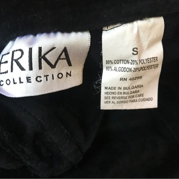 Vintage Erika collection black velvet long sleeve button down shirt - Picture 3 of 9